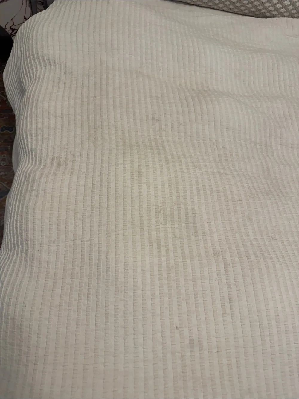 AS IS Pottery Barn 100% Organic Cotton Duvet Cover, Full/Queen, Cream White